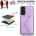 thumbnail image 6 of Allytech Galaxy A05S Wallet Case with Hand Wrist, Luxury PU Leather Shockproof RFID Blocking Cards Slots Stand Magnetic Closure Phone Case Cover for Samsung Galaxy A05S, Purple, 6 of 9