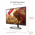 thumbnail image 3 of Sceptre IPS 27 Pulgadas 2K 2560 x 1440p QHD 75Hz DisplayPort HDMI 99% sRGB Altavoces Incorporados Máquina Negro (E275W-QPT), 3 of 5