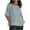 Gray#linen shirts for women 3/4 sleeve, variant on lcziwo Linen Blend Tees for Women Three Quarter Sleeve T Shirt Solid Color Round Neck Tops Casual Trendy Spring Summer 2025 Tunic Tees Vacation Basic Shirts Black,XL