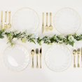 thumbnail image 2 of Efavormart 10 Pack Clear Plastic Party Plates, 10" Round Disposable Dinner Plates with Gold Flair Rim, 2 of 11