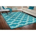 thumbnail image 5 of Garland Rug Silhouette 8 ft. x 10 ft. Large Area Rug Teal/Ivory, 5 of 5