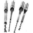 Set of 4 Square Hole Drill Bit Sets, Square Hole Woodworking Drill Bits Square Hole Drilling
