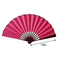 thumbnail image 2 of Dusknt "Elegant Blank Silk Folding Fan Versatile Accessory for Dance Performances and Themed Events A of to Any Occasion"10 Inch Blank Silk Folding Fan Aa, 2 of 5