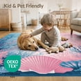 thumbnail image 4 of ODIKA 8'x10' Washable Area Rug Durable, Non-Slip Mermaid Gradient Fish Scale Ombre Seashell Border for Living Room, Under Sectional, Family, 4 of 7