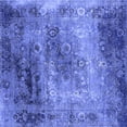 thumbnail image 1 of Ahgly Company Machine Washable Indoor Square Oriental Blue Industrial Area Rugs, 6' Square, 1 of 4
