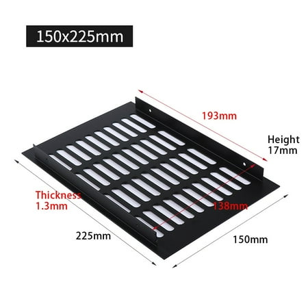 

150mm Aluminium Rectangular Cabinet Wardrobe Air Vent Grille Ventilation-Cover