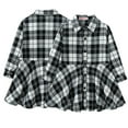 thumbnail image 5 of YTDSCS Kids Girls Long Sleeved Dress for 3-11 Years,Button Pullover Dress,Toddler Casual Dress,Plaid Shirt Dress, 5 of 7