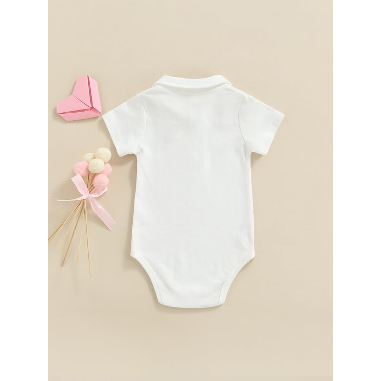 Newborn white polo clearance onesie