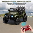thumbnail image 4 of 12V Kids Ride On Car, Electric Truck Ride On Toys with 5MPH Max Speed, Remote Control, LED Lights, and Music for Kids Gifts, Green, 4 of 7