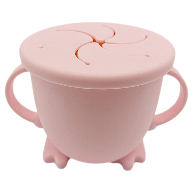 Caja De Aperitivos Portátil Para Niños, Taza De Almacenamiento De Dulces De Silicona Para Bebés, Contenedor De Alimentos, Contenedor De Almacenamiento De Tazas Para Aperitivos Minnieouse BA001341-01