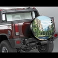 thumbnail image 2 of PISONIC Summer Mountain Spare Tire Cover Weatherproof Universal Wheel Protectors for RV Camper Travel Trailer SUV Truck 16 inch, 2 of 7