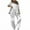 White, variant on Busydd Suit Sets for Women Comfy Loose Solid Color Business Two Piece Sets for Women Long Sleeve Button Lapel Blazer and Pants Suits 2XL