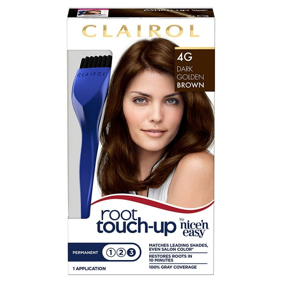 Clairol Root Touch-Up Permanent Hair Color, 4G Dark Golden Brown, 1 Ea, 6 Pack