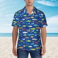 thumbnail image 2 of Balery Submarines And Whales Camisas hawaianas de manga corta para hombre, camisas playeras de corte holgado, camisas de vacaciones con botones,XX-Large, 2 of 7