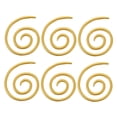 thumbnail image 1 of 6pcs Alloy Spiral Cable Knitting Needles Sweater Weaving Needles (Golden), 1 of 8