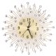 thumbnail image 1 of Reloj de pared de metal con incrustaciones de flores de diamantes para sala de estar, dormitorio silencioso (dorado) Likrtyny Para estrenar, 1 of 4