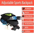 thumbnail image 5 of ACOSEN Tennis Bag Tennis Backpack - Large Tennis Bags for Women and Men to Hold Tennis Racket,Pickleball Paddles, Badminton Racquet, Squash Racquet,Balls and Other Accessories (Black), 5 of 5