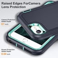 thumbnail image 3 of for iPhone SE Case 2022/2020, iPhone 7/8 Phone Case with Built in Kickstand, Shockproof/Dustproof/Drop Proof Military Grade Protective Cover for Apple iPhone SE/7/8 4.7"(Blue/Cyan), 3 of 14