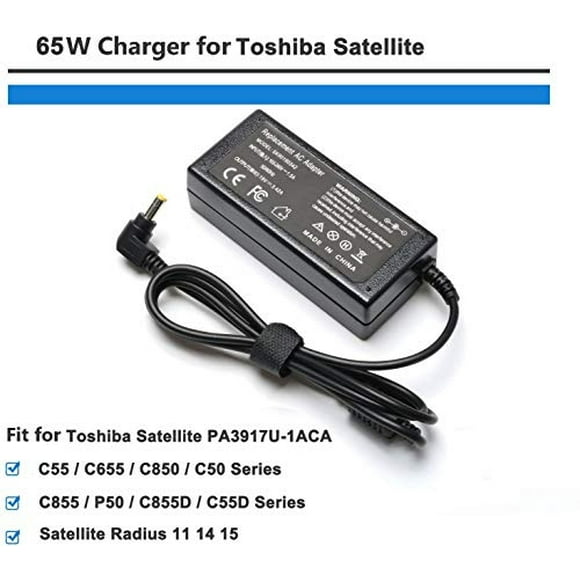 65W Laptop Adapter Cargador de Corriente para Toshiba Satellite C55 C6
