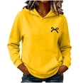 thumbnail image 5 of Maean Womens Sweatshirt Bow Printed Cute Pullover Long Sleeve Lightweight Loose Hoodies Sweatshirts with Pockets, 5 of 7