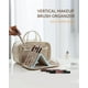 thumbnail image 4 of Bolsa de maquillaje Prite impermeable para viajes y cosméticos, color beige, 4 of 7