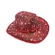 thumbnail image 2 of Sombrero de vaquero navideño, sombrero de jazz para presentaciones en , juegos de rol, disfraces elegantes Rojo, 2 of 8