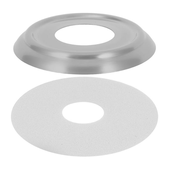 Luxshiny 1Set Tub Spout Cover Ring Metal Silver Stainless Steel Bathroom Pipe Flange Trim