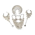 thumbnail image 1 of Conjunto de 4 piezas de joyería para mujer, conjunto de joyería de danza del vientre gitana para boda Pendientes de clip, 1 of 8