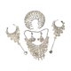 thumbnail image 1 of Conjunto de 4 joyas de boda con diseño de danza del vientre gitana, horquilla, collar y pendientes. Pendientes de clip, 1 of 8