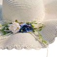 thumbnail image 5 of Straw Hats Women with Roses Embellishments Big Eaves Hat Beach Hats Women, 5 of 8