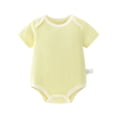thumbnail image 7 of Umfun Baby Short Sleeve Solid Color Bodysuit Soft Cotton Onesie One-Piece Romper for Newborn Infant Boys Girls Daily Wear, 7 of 7
