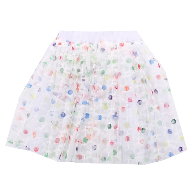 WEAIXIMIUNG Cute Summer Dresses for Kids Toddler Girls Dress Summer Fashion Dot Prints Dress Dress Casual Dress Tutu Mesh Skirt Outwear