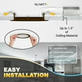 thumbnail image 6 of NuWatt 6'' Bronze Trim Ultra Slim 5CCT Selectable LED Canless Recessed Downlight, Dimmble 12PK, 6 of 9