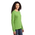thumbnail image 4 of Port & Co LPC54LS Ladies Long Sleeve Core Cotton Tee, Lime - 2XL, 4 of 6