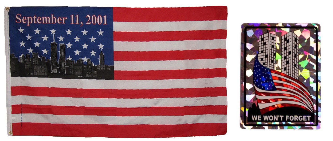 NO FORGETTING 9/11 PATRIOTS DAY FLAG 3X5 AMERICAN U.S 