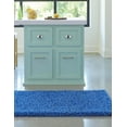 thumbnail image 4 of Unique Loom Solo Solid Shag Collection Area Modern Plush Rug Lush & Soft, 2' 6 x 16' 5 Runner, Periwinkle Blue, 4 of 5