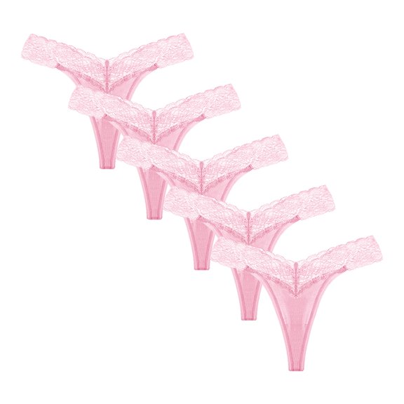 YDFCWXW Sexy G String Thong for Women Underwear Thongs Breathable Panties Pink, XXL