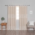 thumbnail image 5 of Aurora Home  Mix and Match Trellis Cut Out Curtains Beige 84 84 Inches, 5 of 5