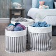 thumbnail image 5 of Simpli Home Redon 3-Piece Fabric Nesting Storage Basket Set in Blue Stripes, 5 of 7