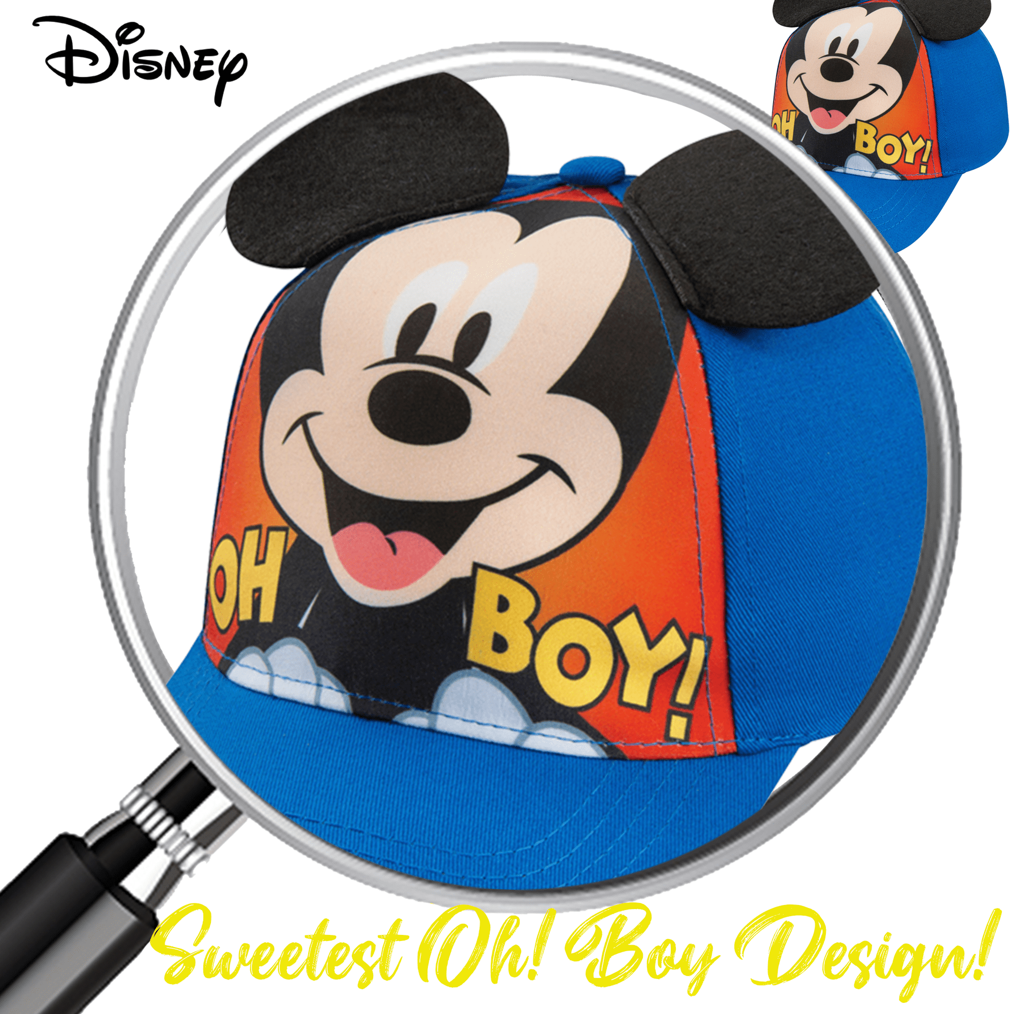 Mickey mouse ears baseball top cap