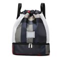thumbnail image 1 of Drawstring Waterproof Backpack with Shoe Compartment & Wet Compartment for Yoga Sports Travel Swimming, 1 of 2