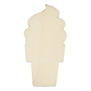 Hello Hobby Wood Ice Cream Shape, Ready-To-Decorate Die-Cut Shape, 2" x 4"