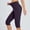 *Purple, variant on ClodeEU Women's High Waisted Capri Yoga Leggings with Pockets ,Slim Fit Capri Athletic Pants for Workout and Fitness Coffee,Womens Plus L