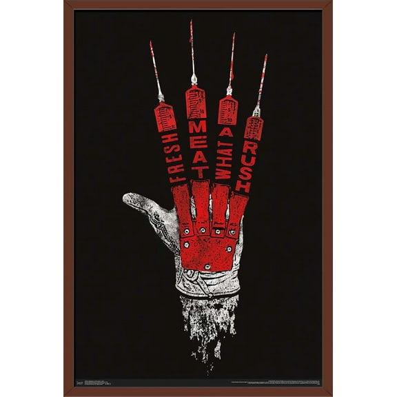 A Nightmare on Elm Street - Hand Wall Poster, 22.375" x 34", Framed