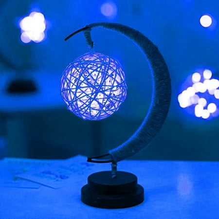 

DYstyle LED Night Light Glass Ball Star Moon Iron Art Decoration Night Light With Led Copper Wire Lamp Without Battery for Home Christmas Ramadan