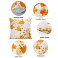 thumbnail image 6 of Throw Pillow Covers, Orange Thanksgiving 16x16 Pillow Covers for Couch/Sofa/Bed, Fall Maple Leaves Berries Khaki Decorative Square Linen Cushion Pillowcase for Home Decor, 6 of 9