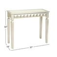 thumbnail image 4 of DecMode 32" x 37" White Wood Glam Console Table, 4 of 5