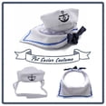 thumbnail image 3 of Disfraz de marinero para mascotas, para gatos, perros pequeños, sombrero de marinero para gatos de Halloween con cuello de corbata, traje azul marino para perros, ropa de Cosplay, 3 of 5