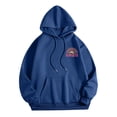 thumbnail image 4 of NinXxx Women's Round Neck Hoodie Seaside Beach Sunset Collection Top Dark Blue L, 4 of 6