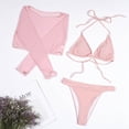 thumbnail image 1 of WREESH Maillot de Bain Bikini pour Femme à Manches Longues en Maille Écran Solaire, 1 of 7